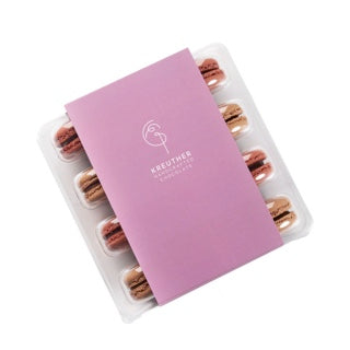 Chocolate and Dewar's Macarons
